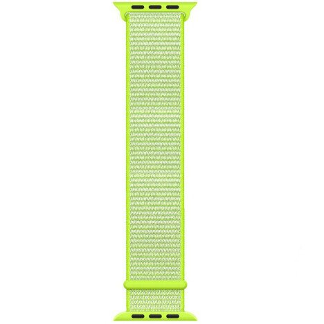 Curea iUni compatibila cu Apple Watch 1/2/3/4/5/6/7, 42mm, Nylon Sport, Woven Strap, Electric Green